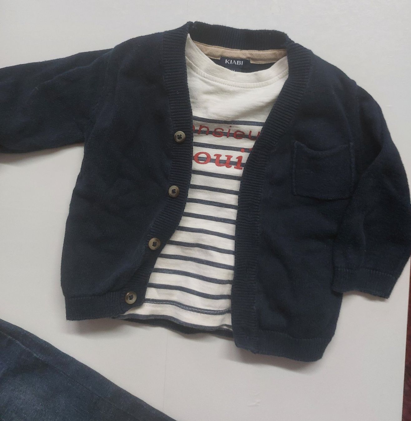 Vertbaudet Lotti & Set di vestiti: Tenu pour bébé garçon 6 mois - Pulls, gilet, jeans! – Usato da Oberburg venduto da Ines2019 5