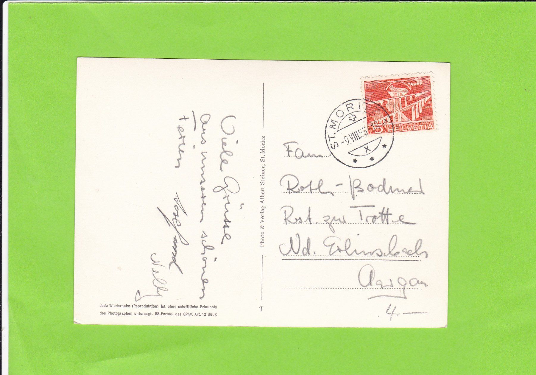 Cartoline postali: Blick gegen Silvaplana – Usato da St. Peterzell venduto da neckertal 1