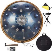 Handpan 55cm D-Moll 10 Noten 440Hz Gold Yoga Meditation