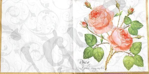 Tovaglioli: Serviette rosa centifolia (1516) 2Stk. – Nuovo (secondo la descrizione) da Schlatt TG venduto da kreativ-atelier