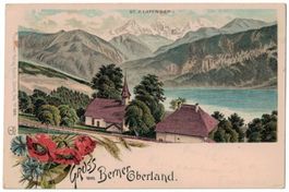 Gruss vom Berner Oberland St. Beatenberg Litho gelaufen 1902