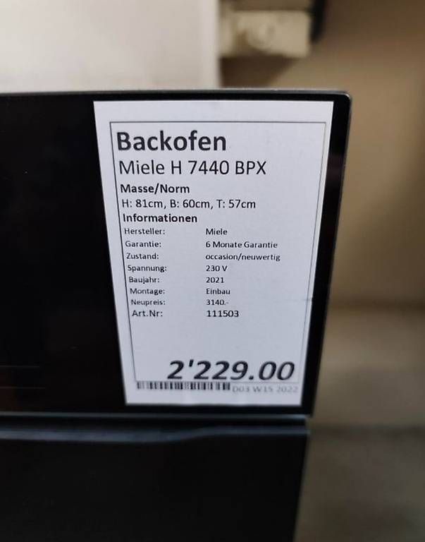 Backöfen: Backofen Miele – Gebraucht aus Nunningen von Ra_wi 3