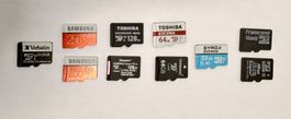 10 Stk. Micro SD Cards Diverse Hersteller
