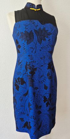 KLEID DRESS BLUM 38 M KOREA, UNIKAT,  TOP ZU PUMPS SNEAKER