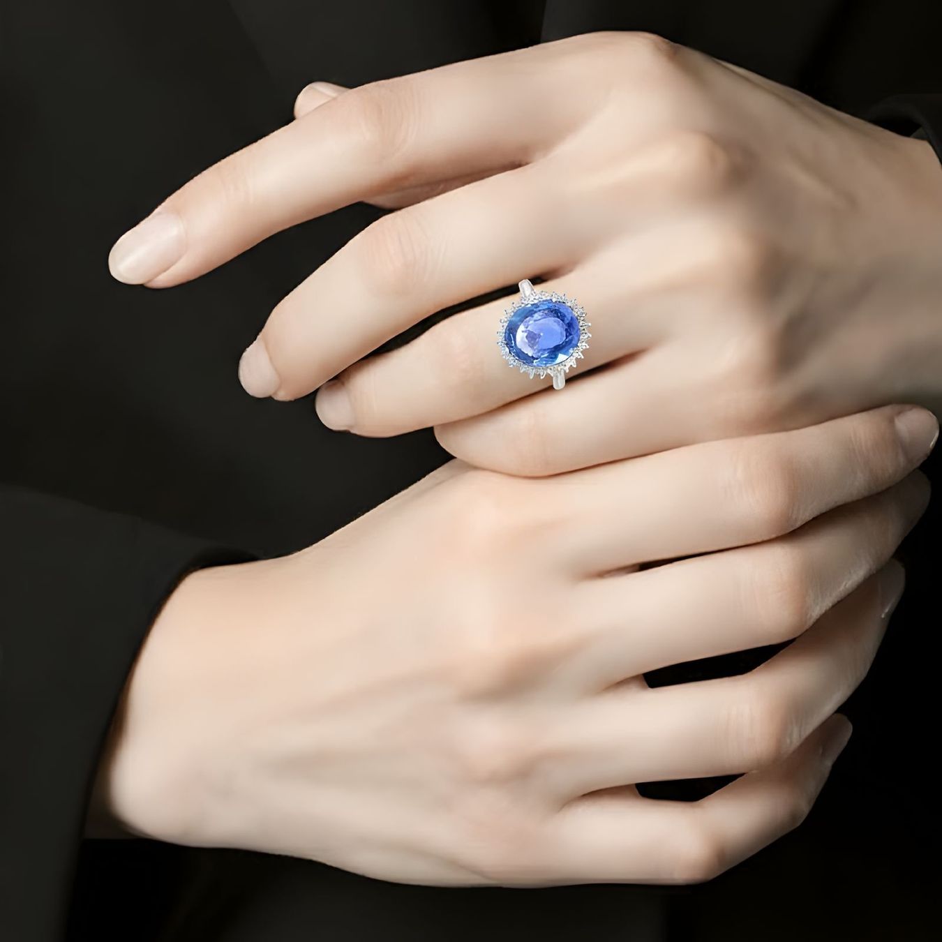 Anelli: Saphir-Ring 18k Weissgold 4,57ct – Nuovo e nell'imballaggio originale da Illnau venduto da Juwelier_Mahler_GmbH 1