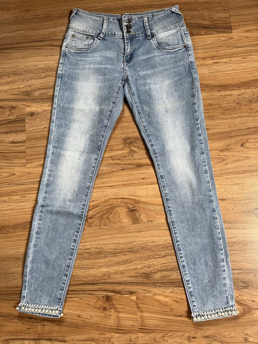 Jeans: Jeans NUNA LIE mit Perlen und Steinchen – Nuovo (secondo la descrizione) da Oberbüren venduto da len_5q92