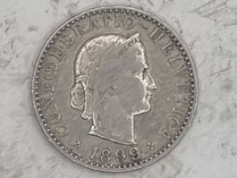 20 rappen 1899 Seltene Jahre