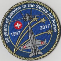 Swiss Air Force 20 Jahre Jubiläum 1997-2017 Stoff Klett rar.