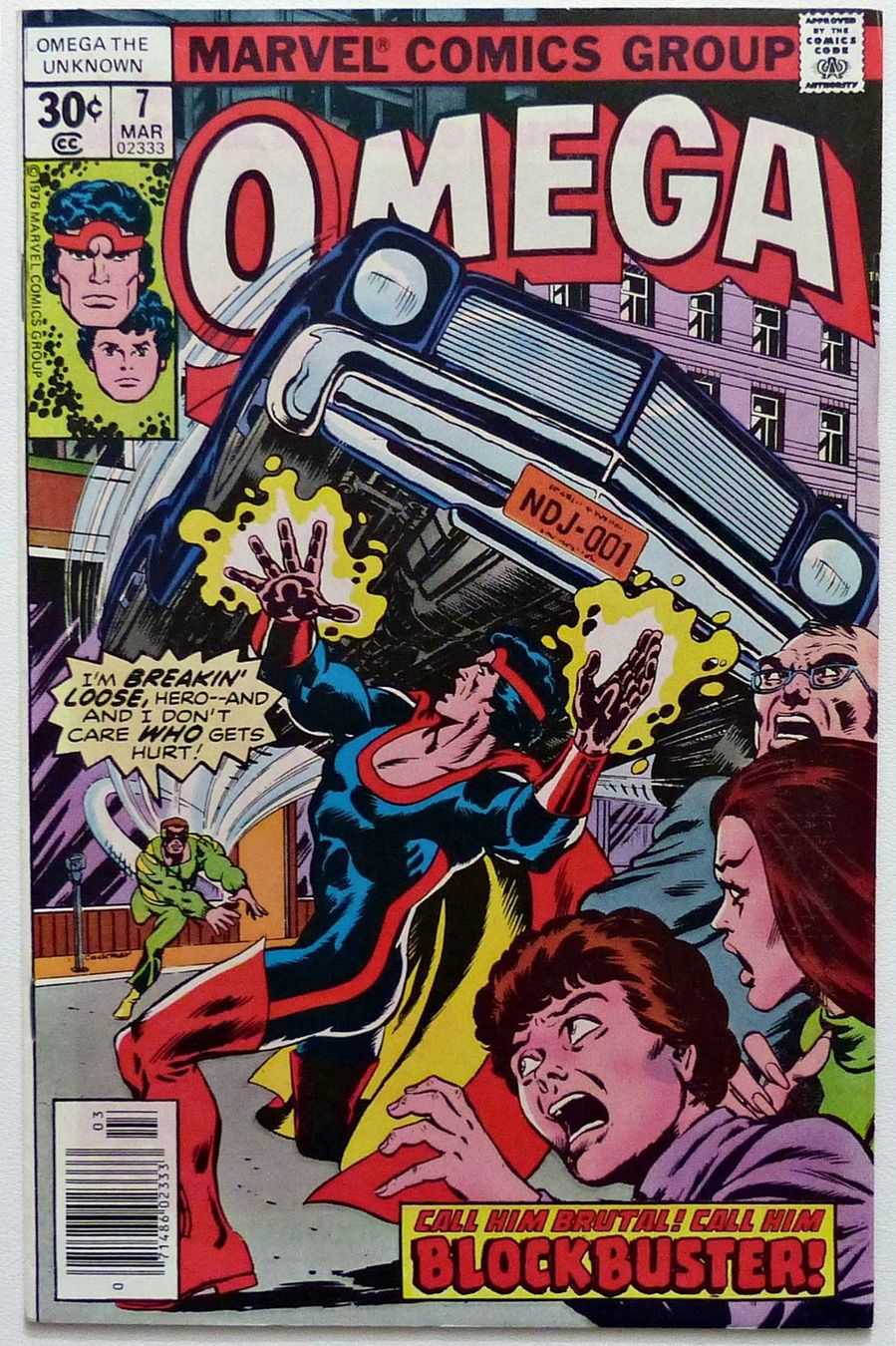 Fumetti: OMEGA THE UNKNOWN #7 COCKRUM ART VS. BLOCKBUSTER MARVEL 1977 – Usato da Lugano venduto da YouWantUS