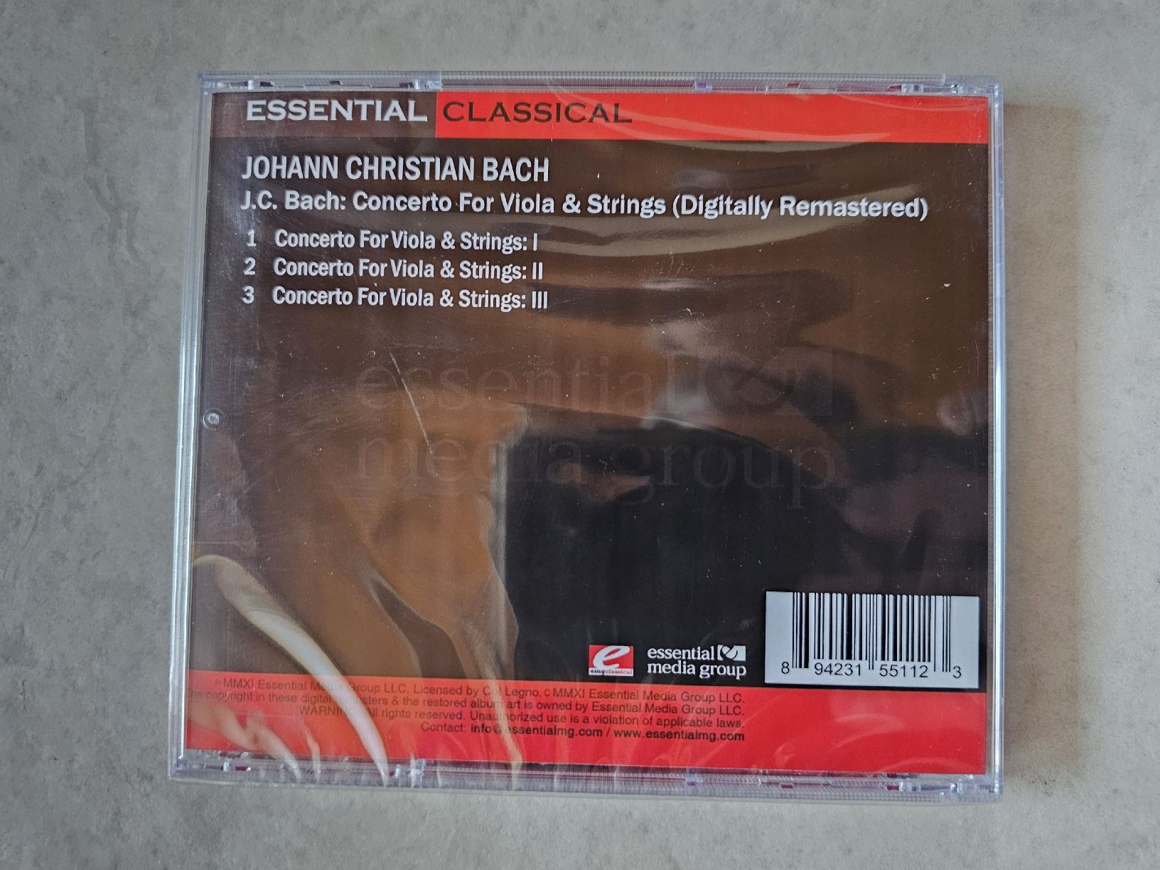 CD: J. C. Bach - Concerto For Viola & Strings / Remastered OVP – Nuovo e nell'imballaggio originale da Schneisingen venduto da backstore24 1