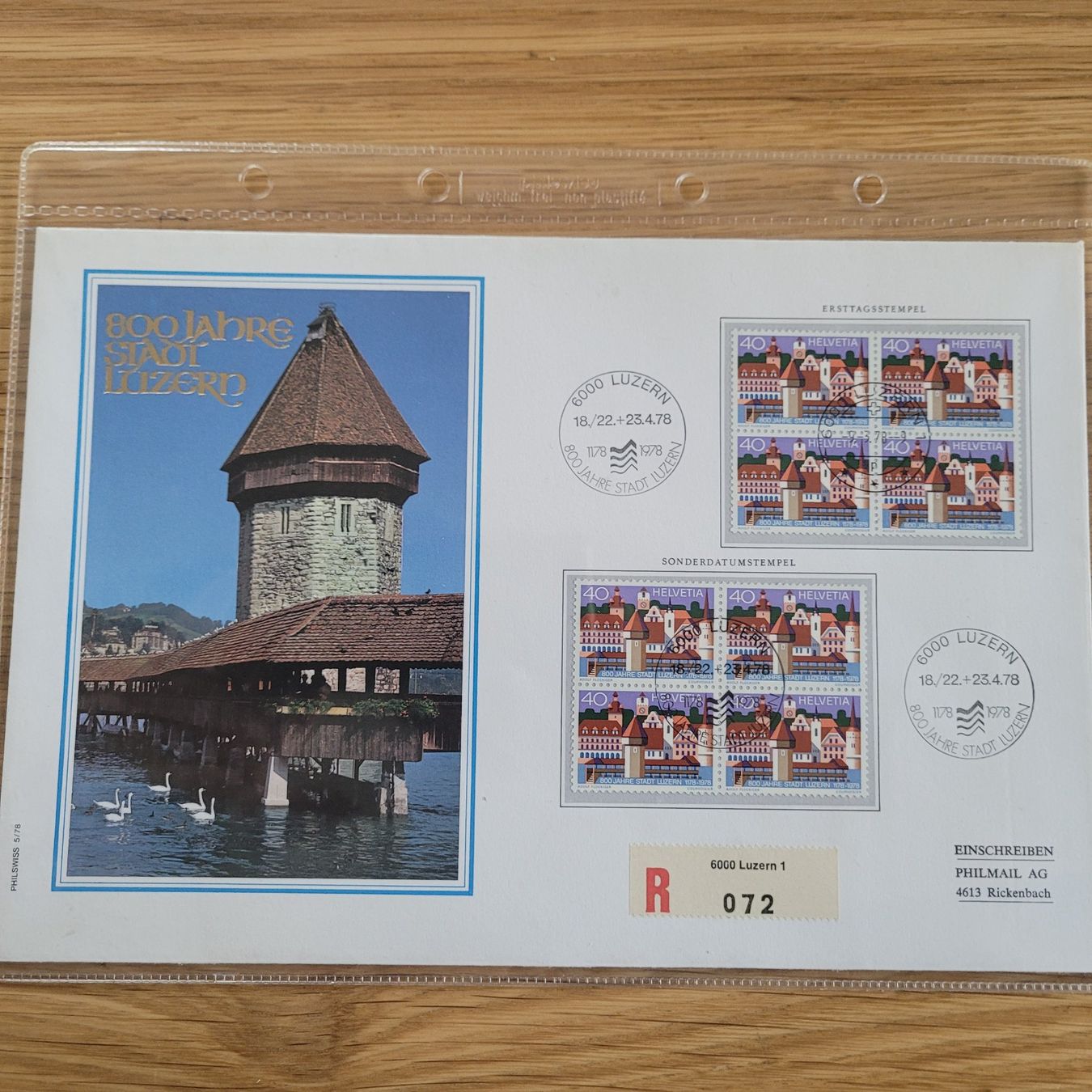 Alle Briefmarken: FDC Grossbrief 1978 – Gebraucht aus Biel/Bienne von Destockweb
