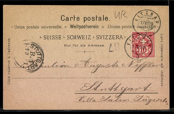 Cartes postales: Lithographie Flüelen, Uferpartie mit Dampfschiff – D'occasion à Berlin par bartko-reher 1