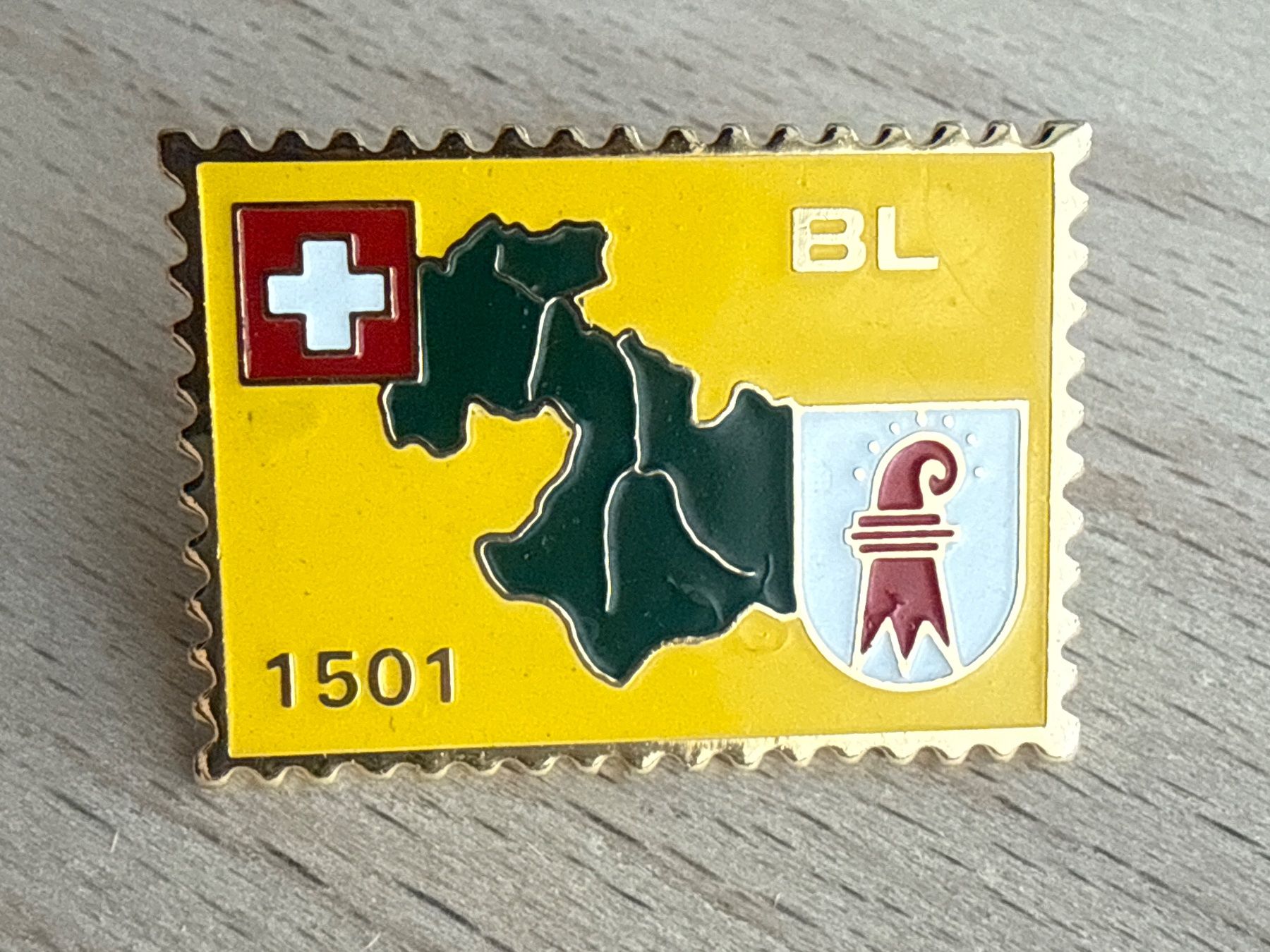 Placchette & Badge: Pin BL Schweiz  1501 – Usato da Glattbrugg venduto da Schweigmatt