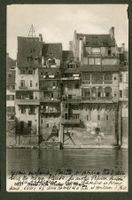 AK sw Basel BS Alte Häuser am Rhein.Blumenrain 26-32 ≈ 1900 