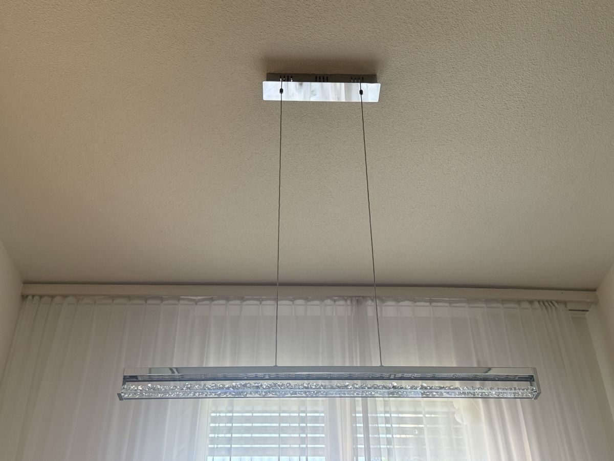 Pfister Kronleuchter & Deckenlampen: Hängeleuchte Kristall Modern Silber 100cm  – Gebraucht aus Schwerzenbach von Cdl