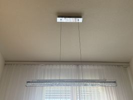 Hängeleuchte Kristall Modern Silber 100cm 