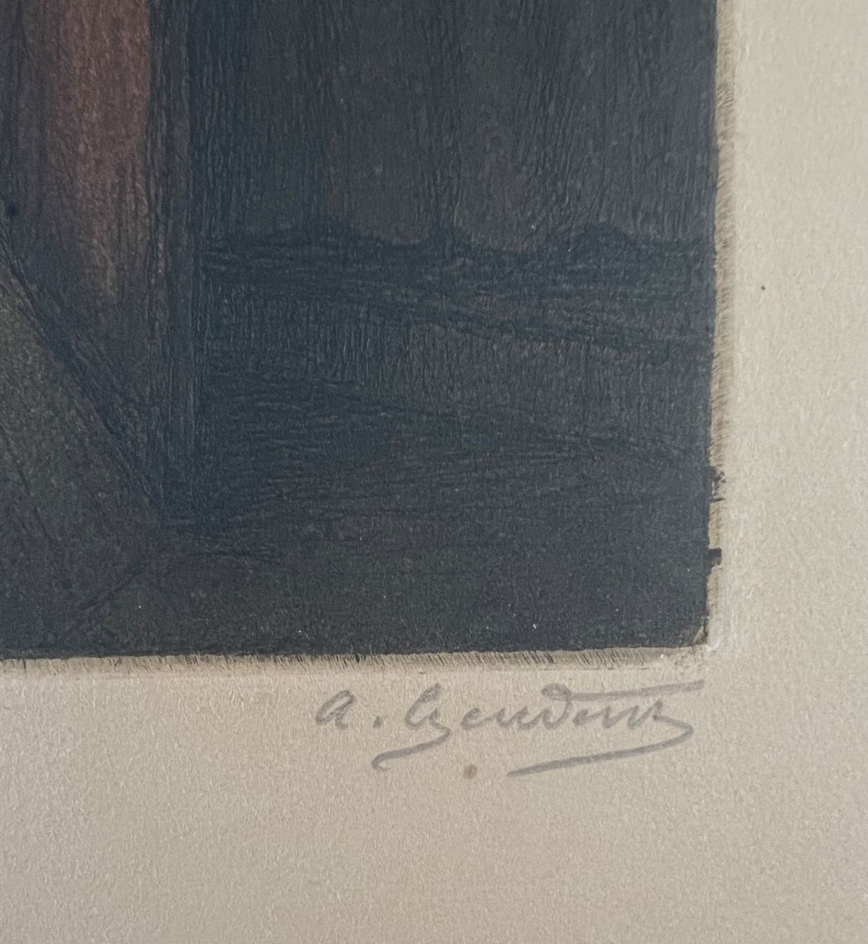 Grafica & Litografie: Albert Geudens, handsigniert – Usato da Rain venduto da Pic-Ass 2