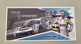 Autogrammkarte David Jahn KÜS Team 18 Porsche Motorsport
