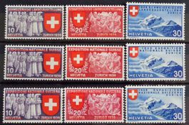 SUISSE 1939: Expo nationale, les séries de/fr/it, **