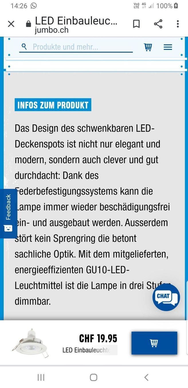 Lampen: LED Spot Einbauleuchte dimmbar und schwenkbar – Neu und originalverpackt aus Geuensee von sonnenstunden 4