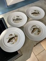 4x Teller Fischmotiv