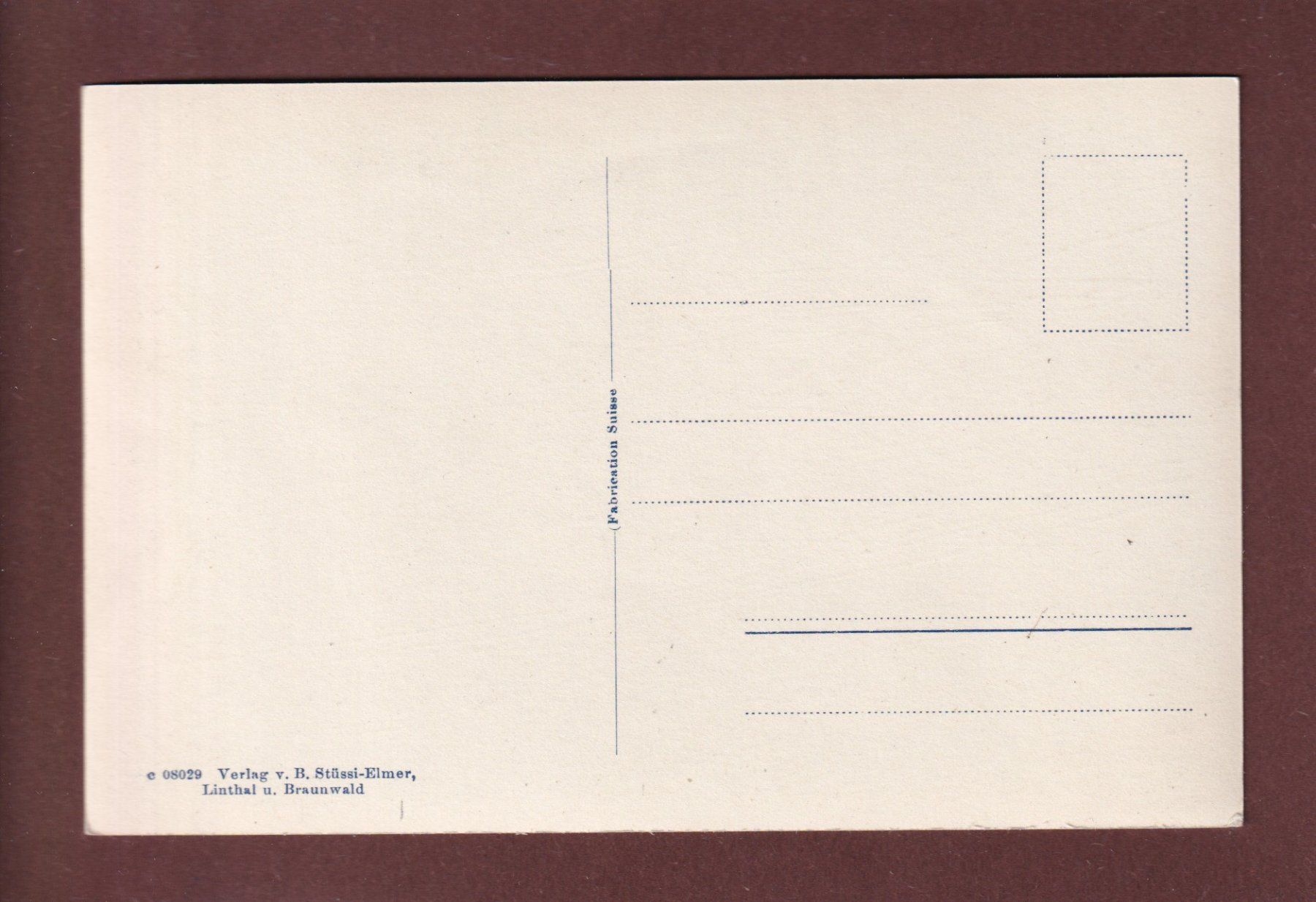 Cartoline postali: BRAUNWALD - Ortstock – Usato da Pully venduto da nicecards 1