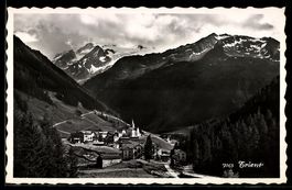 AK Trient, Village avec église et glaciers