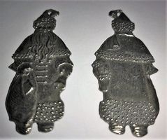 Christbaumschmuck Nikolaus aus Zinn roh