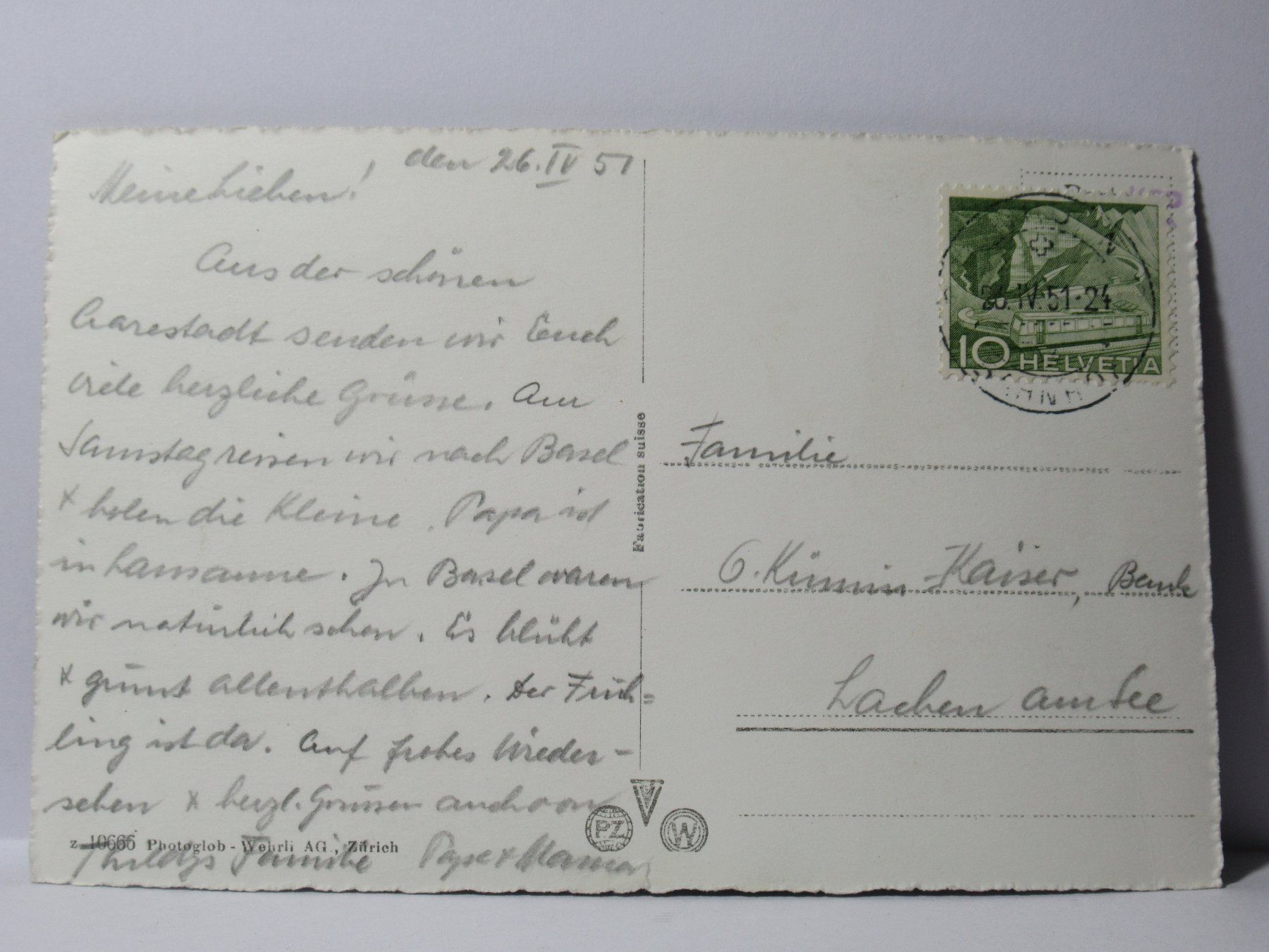 Cartoline postali: Solothurn , St. Ursenkathedrale  1951 – Usato da Grenchen venduto da Bluemchen1900 1