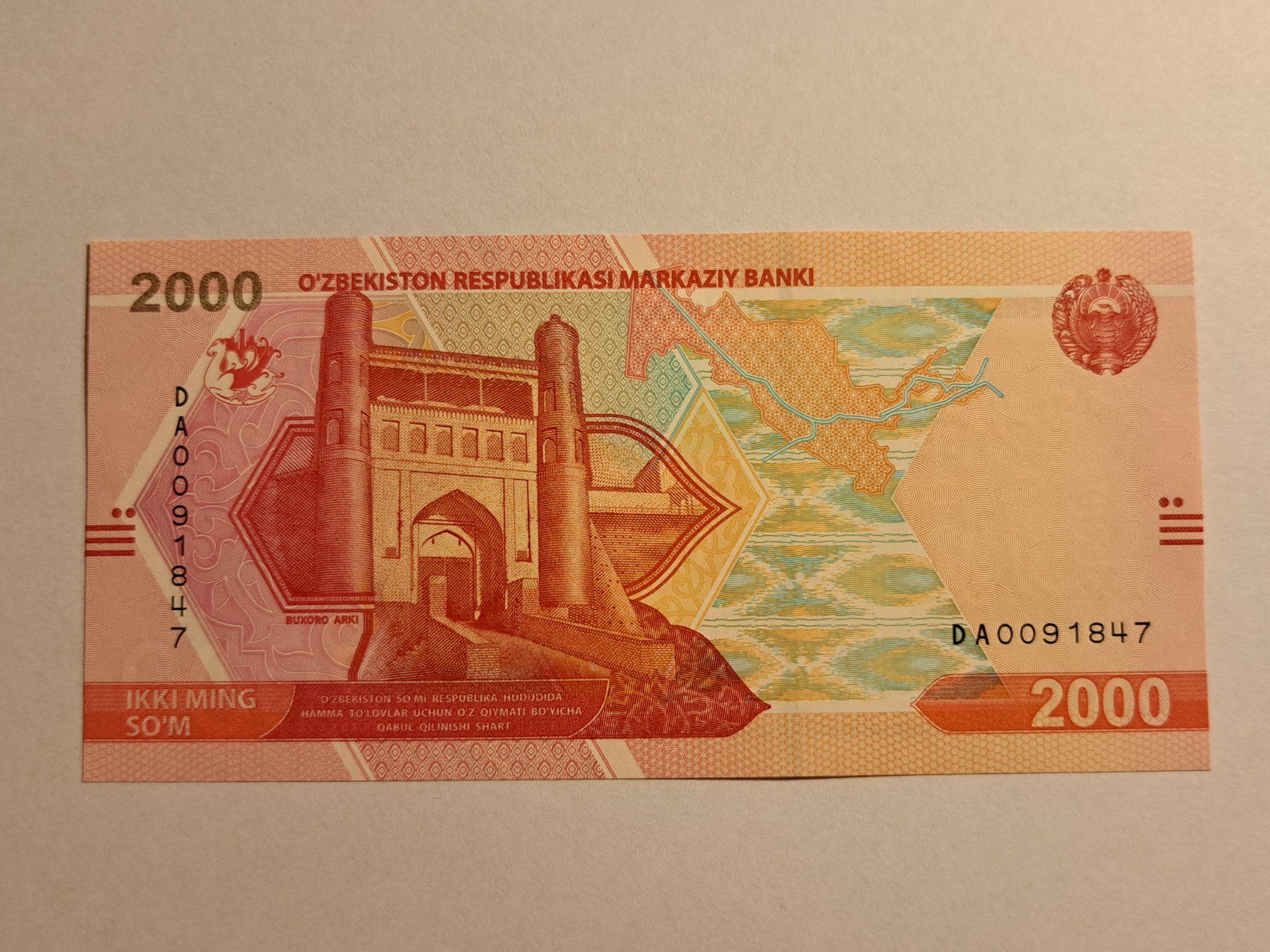 Banconote: USBEKISTAN - 2000 Sum 2021 UNC (DA0091847) – Nuovo (secondo la descrizione) da Wichtrach venduto da LuckyLuke69
