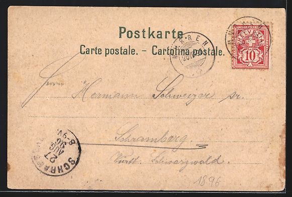 Cartes postales: Litho Interlaken, Panorama, Wasserfall S – D'occasion à Berlin par bartko-reher 1