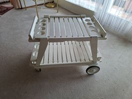 Weisses Barwagen/Servierwagen, Guter Zustand, Sommer Hit!
