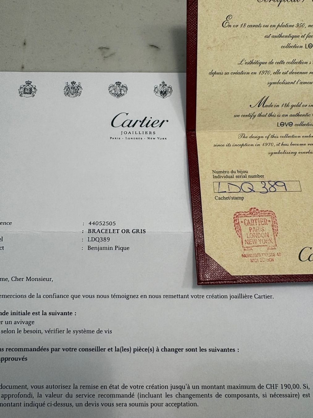 Bracciali & Braccialetti: Cartier Love Small 17 – Usato da Rolle venduto da pioupiou76 5