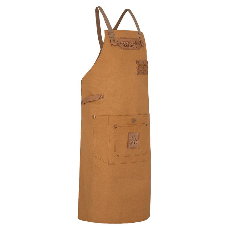 Grillschürze Für Männer Black Forest Fox Canvas Arbeitsschürze, Grillschürze BBQ Kochschürze Saunakilt Herren