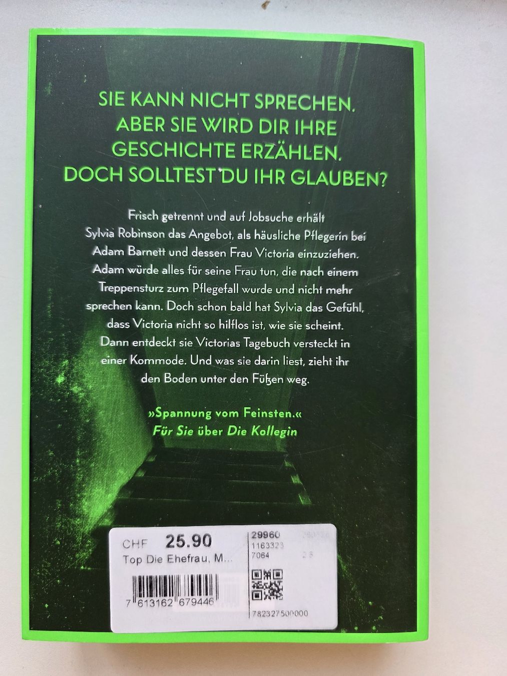 Libri: Freida McFadden "Die Ehefrau" Buch – Usato da Wädenswil venduto da Gabinomi 1