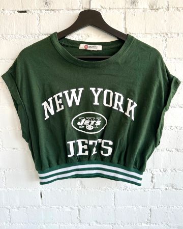 Crop-Shirt mit Print „New York Jets“ von Ark Reworks
