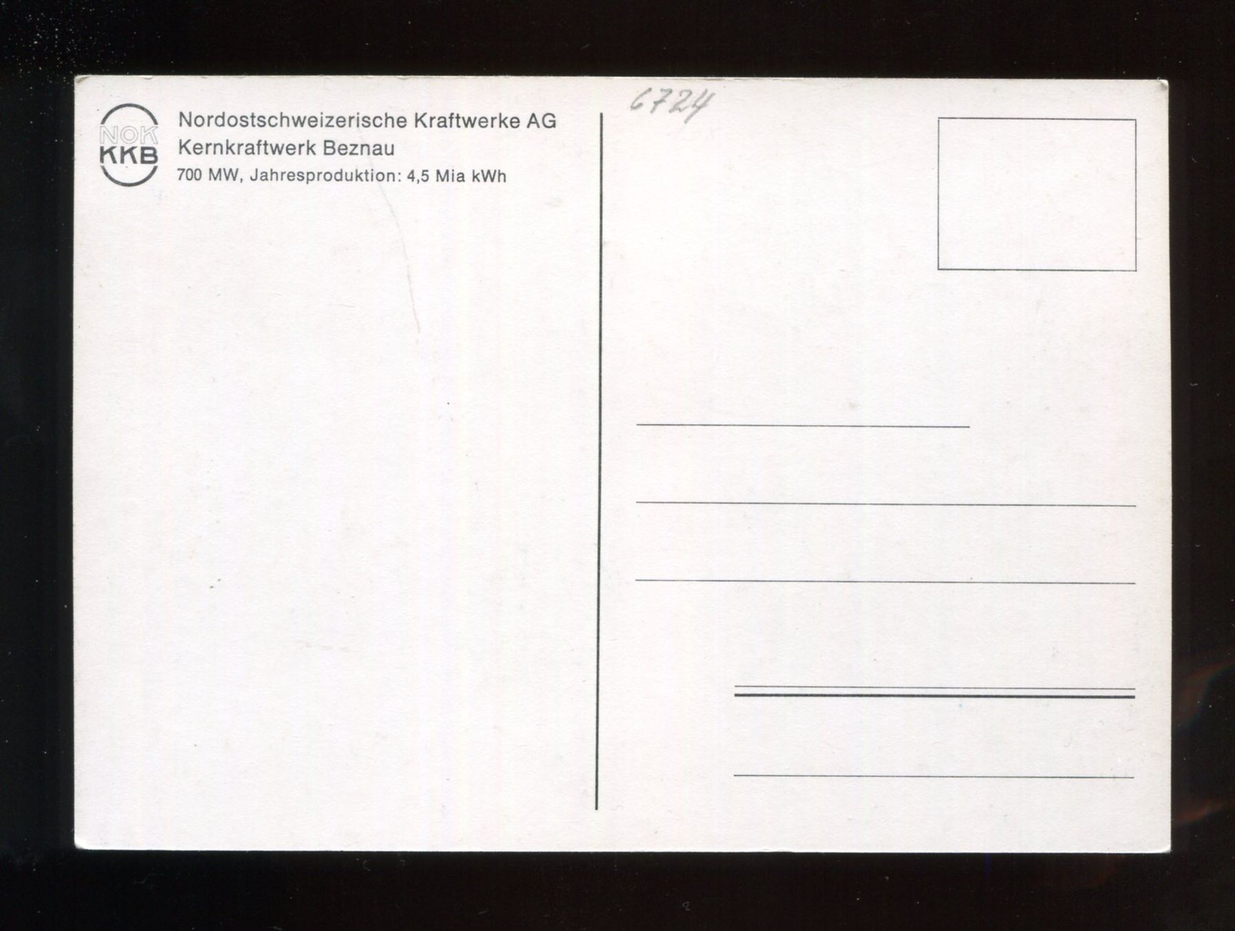 Ansichtskarten: Beznau, Kernkraftwerk – Gebraucht aus Aarau von Elmaar41 1