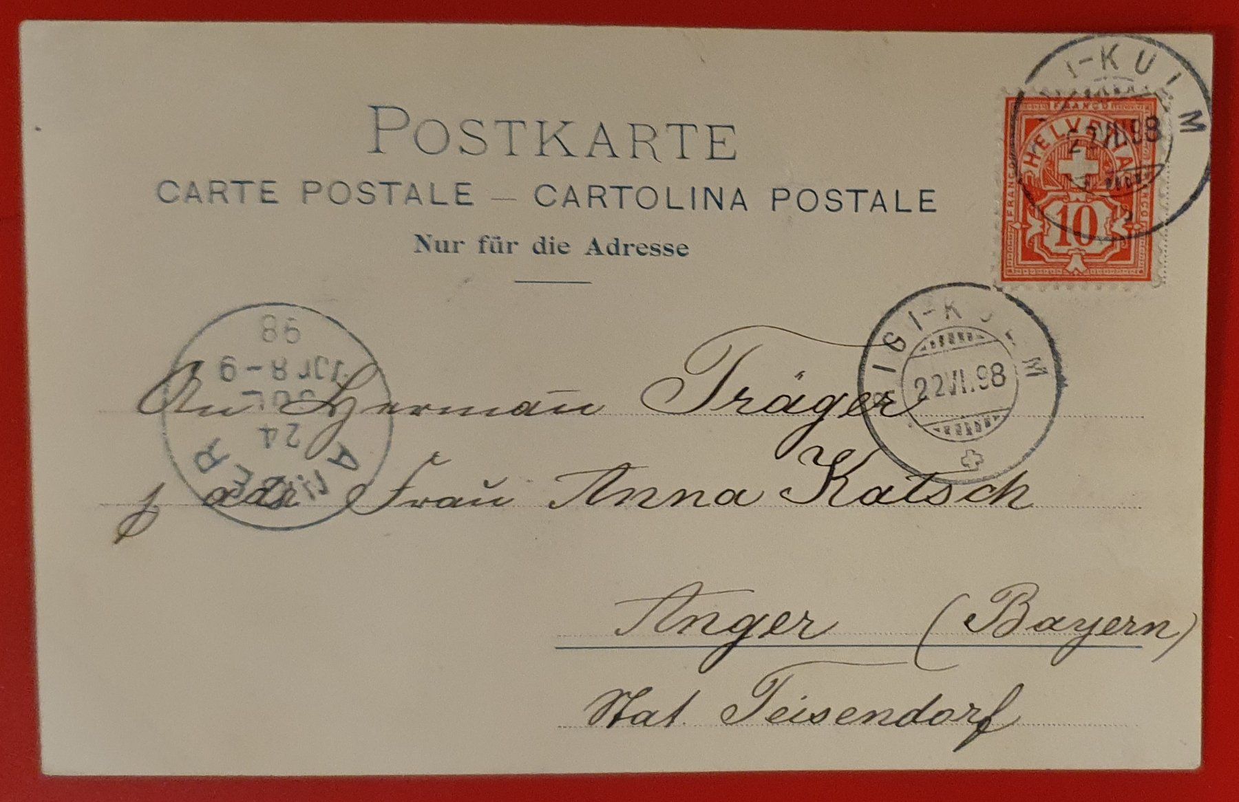 Cartoline postali: Rigi Kulm 1898 – Usato da Kreuzlingen venduto da Rschweiz1 1
