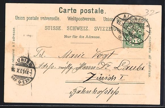Cartoline postali: Litho Aigle, Teilansicht der Ortschaft,  – Usato da Berlin venduto da bartko-reher 1