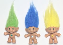 3x Vintage Troll -  Puppen - Sammel Figuren