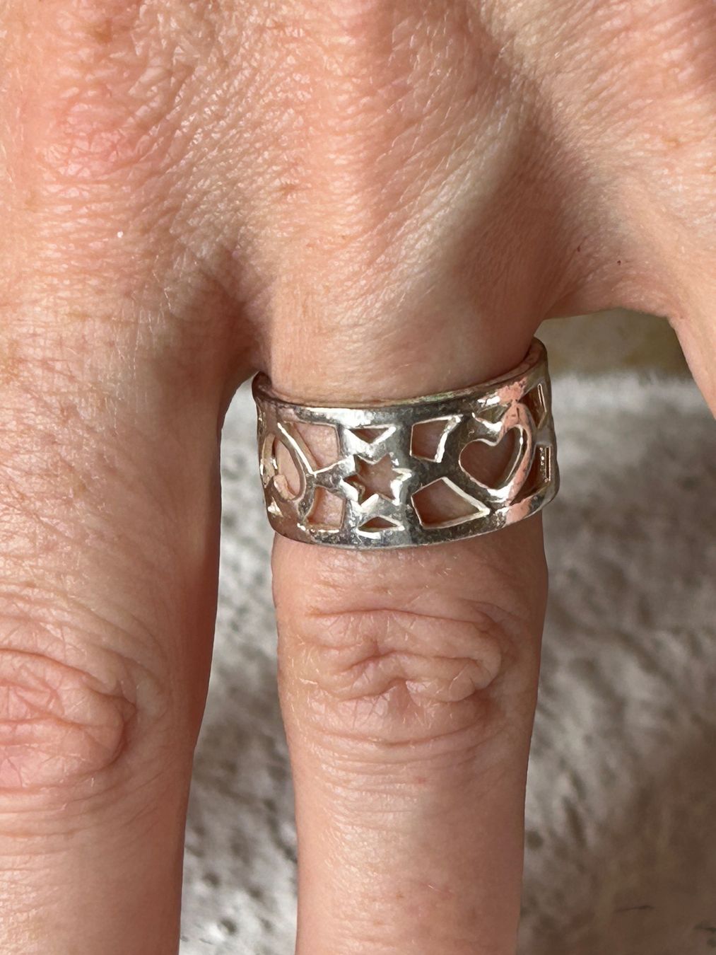 Anelli: Silber Ring mit Sternen & Herzen (54) – Usato da Dittingen venduto da Bellevista 6
