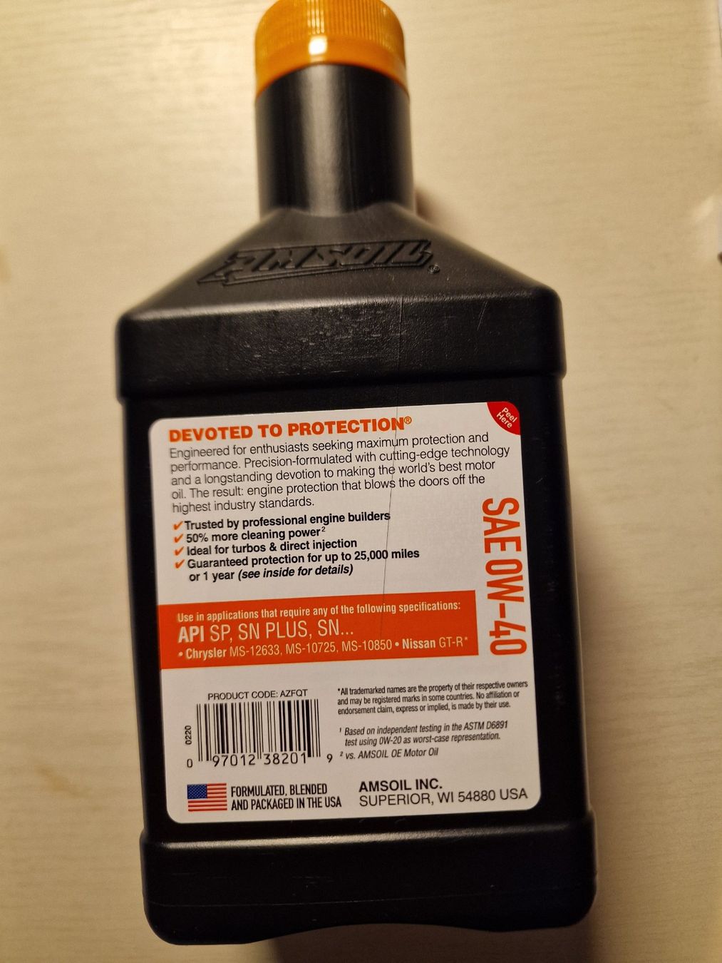 Öl und Additive: Motoröl - AMS 0W-40 Challenger – Neu und originalverpackt aus Heerbrugg von Hundnase007 1