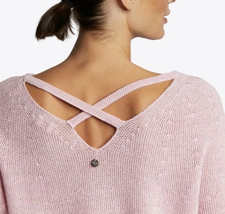 RICH& ROYAL Pulli mit gekreuzten Bändern und Lurex G.34