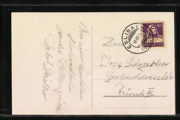 Cartoline postali: AK Zug, Bad Schönbrunn, Westfront – Usato da Berlin venduto da bartko-reher 1