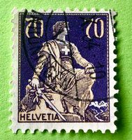Nr.162 Sitzende Helvetia mit Schwert  GESTEMPELT 