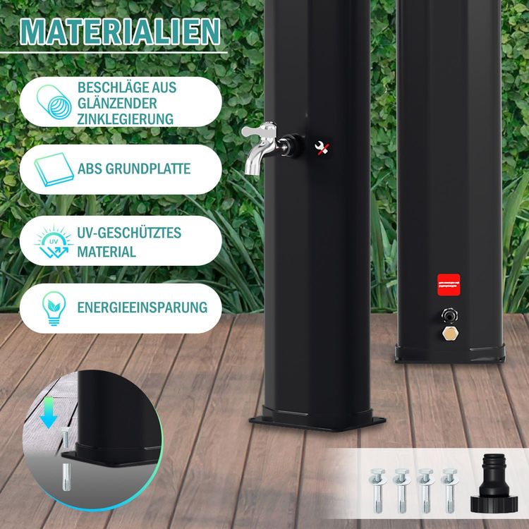 Solardusche Gartendusche Pooldusche 40 Liter Handbrause Kaufen auf