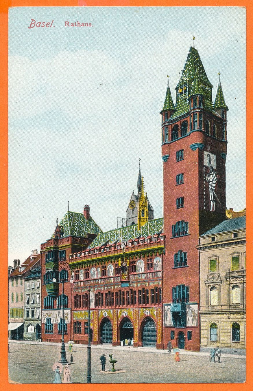 Ansichtskarten: BASEL - Rathaus ca. von 1910/20 – Gebraucht aus Liestal von flohmy