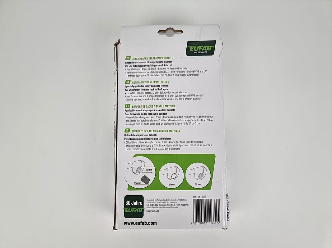 Eufab Supports de vélo: EUFAB Abnehmbarer Strap-Rahmenhalter – Neuf (Voir description) à Urtenen-Schönbühl par Restwert_Schoenbuehl 5