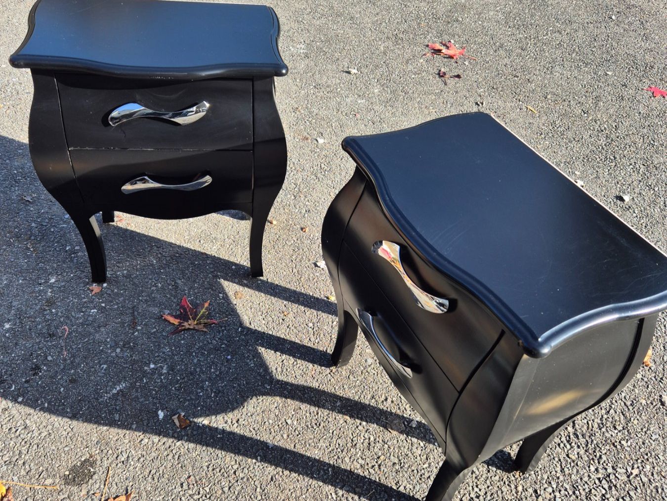 Comodini: 2 tables de nuit noires style baroque – Usato da Fully venduto da tameab 3