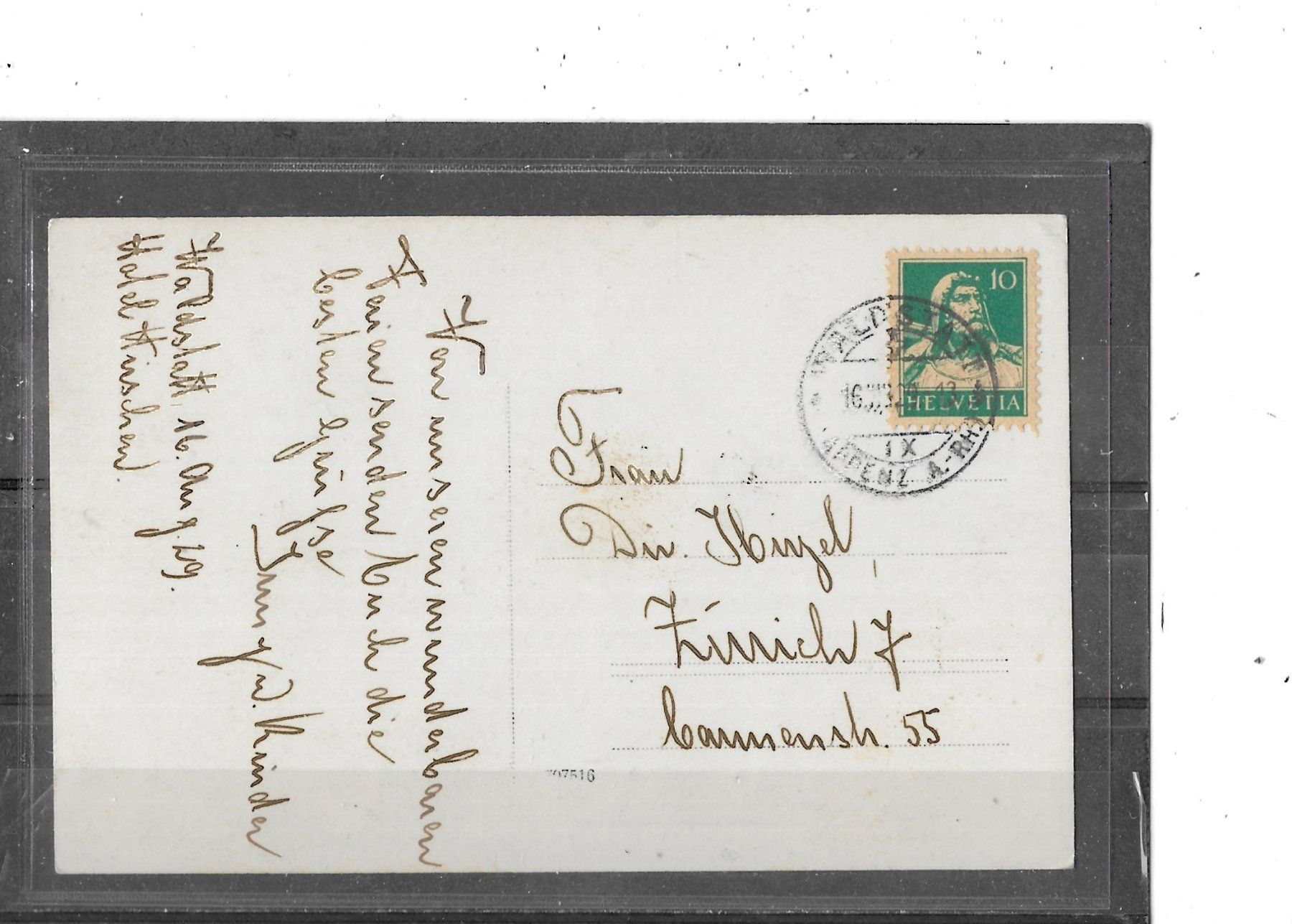 Cartoline postali: AR Waldstatt 1929 Hotel Hirschen – Usato da Schocherswil venduto da Wilare 1